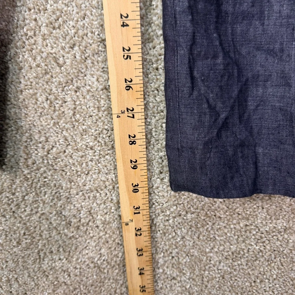 Joseph Abboud Linen Pants Mens 32 Heritage Navy Blue Dress Slacks EUC